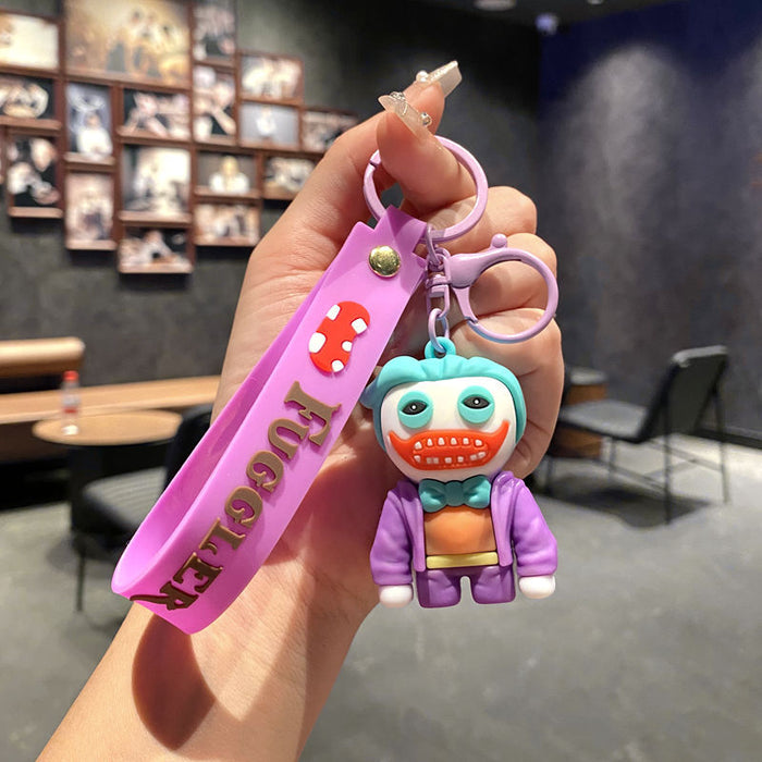 Wholesale Funny cute tooth monster cartoon keychain tooth monster pendant