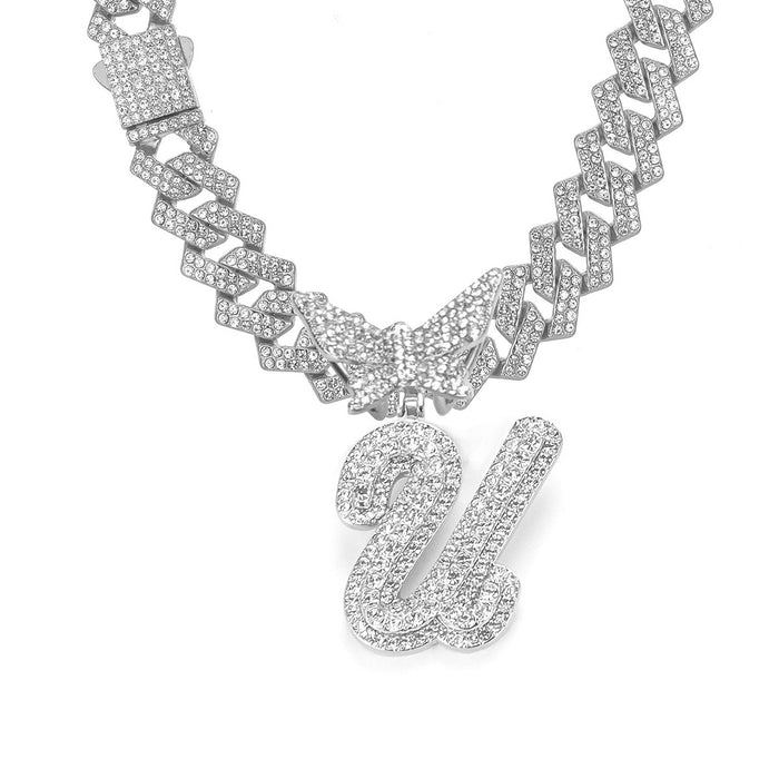 Wholesale Alloy rhinestone pendant necklace