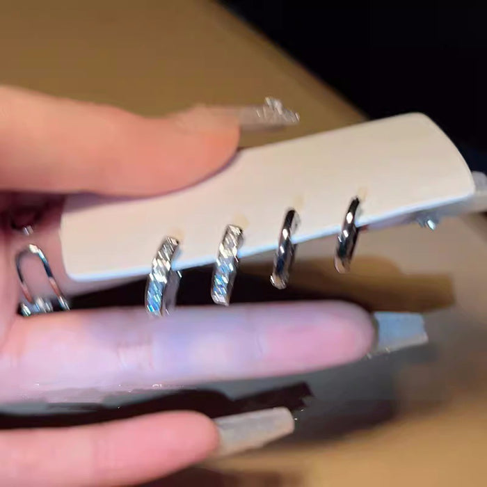 Wholesale Four piece earring set with circular earrings