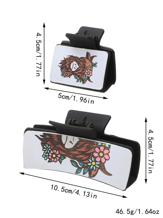 Wholesale Western Style Sunflower Cactus Leather Hairpin Combination suit Shark Clip Women' s Grab