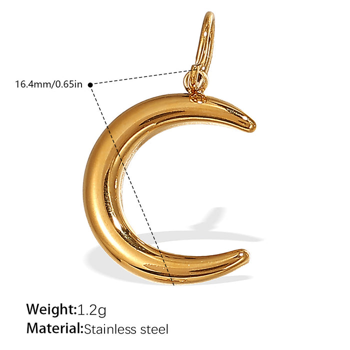 Wholesale Sun and Moon Element Stainless Steel Gold-Plated Pendant