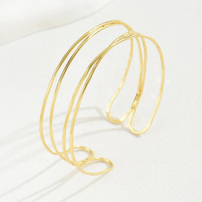 Wholesale Ins Simple Niche Women's Bracelet Multi-Layer Arm Ring Geometric Line Bracelet