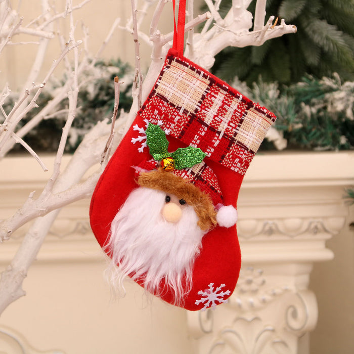 Wholesale Christmas Stockings Christmas Gift Bag Christmas Small Stockings Pendant Christmas Tree Hanging Ornament Bag