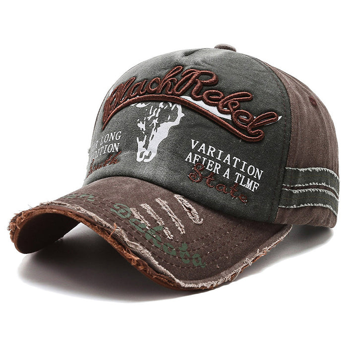 Wholesale Vintage Embroidered Letter Washed Distressed Baseball Cap