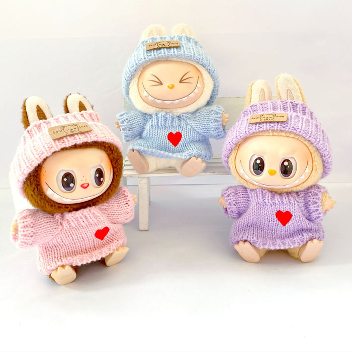 Wholesale Wear red heart sweater with letters and a hat,  a little bear knitted hat,  and a baby clothes