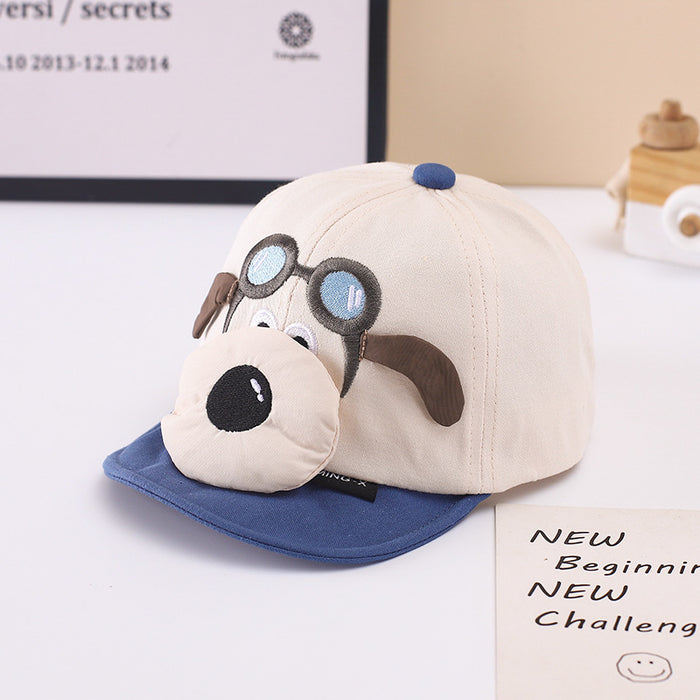 Wholesale Cartoon flying puppy children' s soft-brimmed hat spring and autumn cloth baby cap