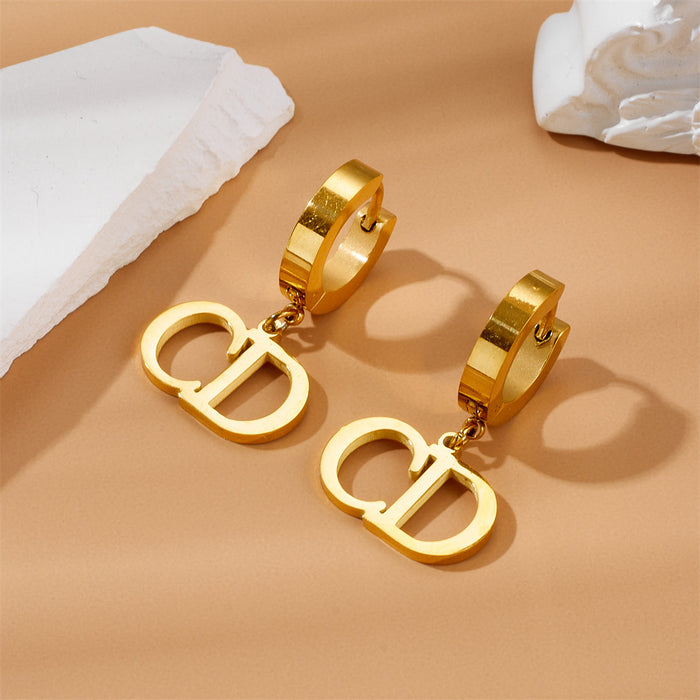 Wholesale 2pcs Earrings jewelry titanium steel necklace