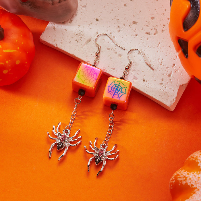 Wholesale Exaggerated retro bride and groom crown skull earrings female personality   earrings