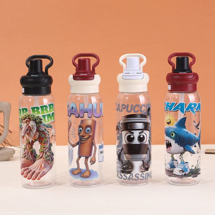 Wholesale Cute cartoon pattern plastic cups large capacity Tumblers