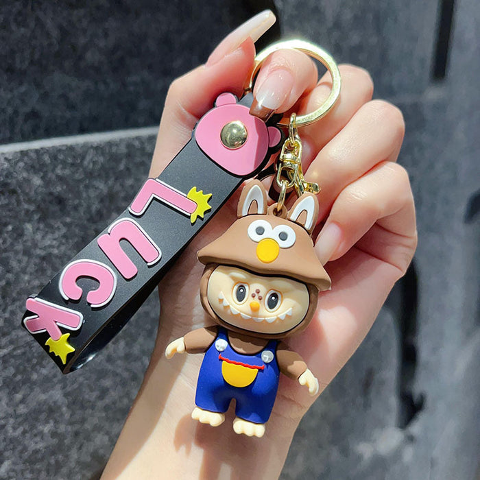 Wholesale Dress-up Little Sheep Keychain Creative Doll Pendant Car Keychain Accessory Small Gift