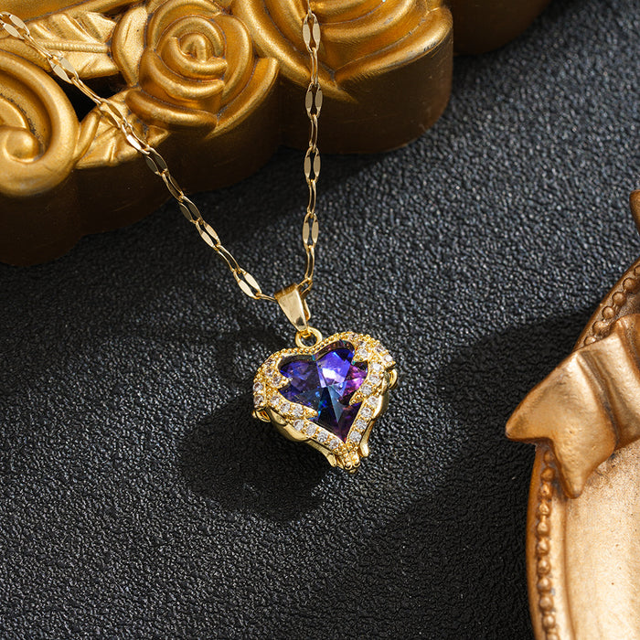 Wholesale Colorful Ocean Heart Necklace