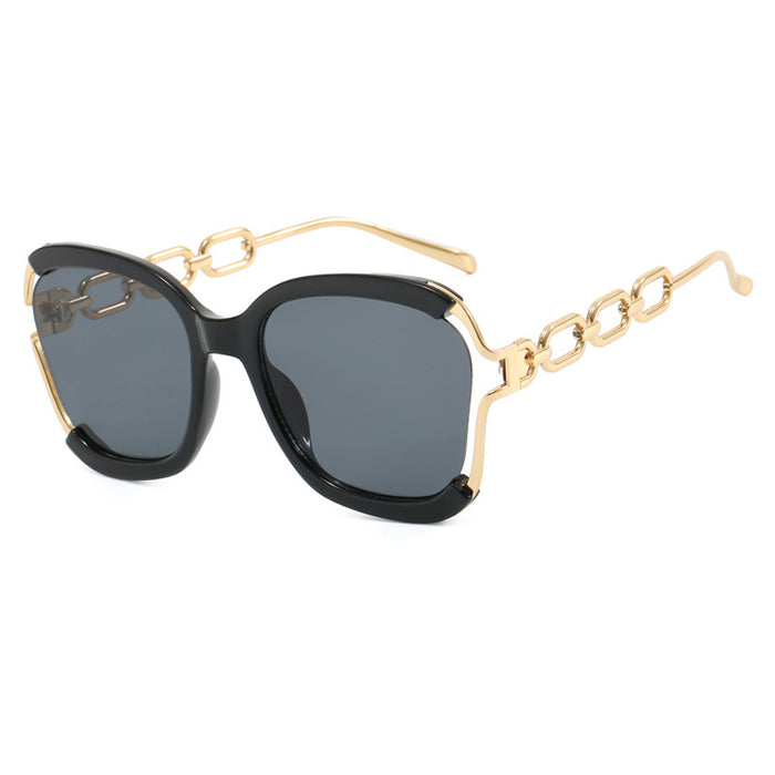 Wholesale Personalized Chain Square Frame Sunglasses Sunglasses, New Fashionable UV Resistant Sunglasses