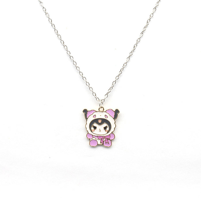 Wholesale Necklaces Cartoon alloy dripping oil cute necklace JDC-NE-MWei009