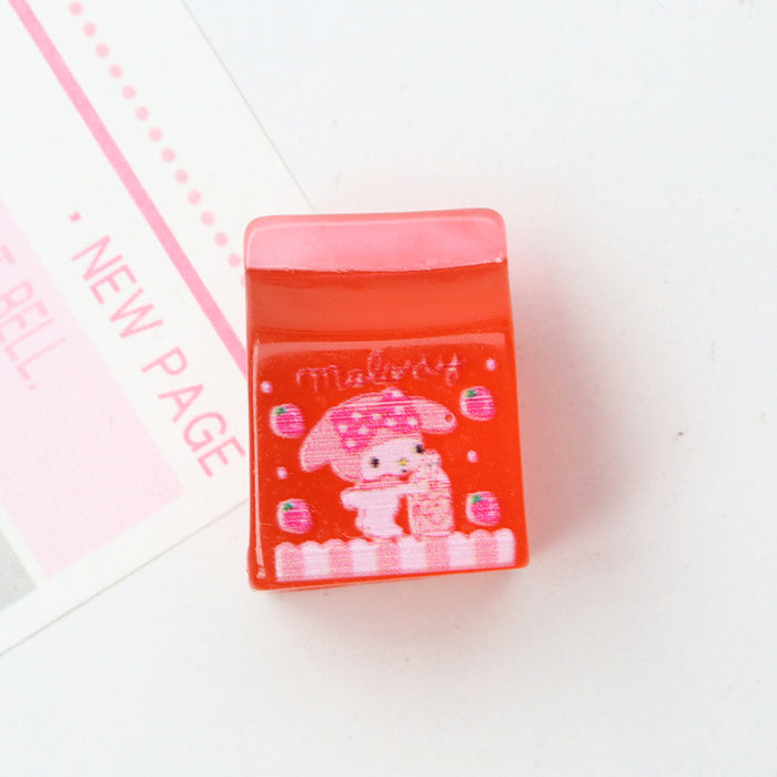 Wholesale 10pcs Mini Luminous Milk Box DIY Resin Accessories JDC-FK-YaoL013