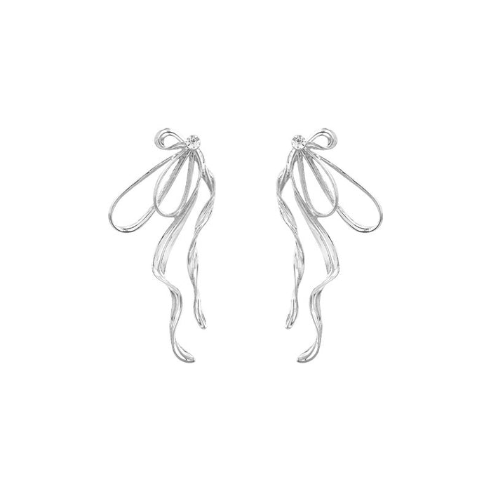 Wholesale Butterfly knot ear clip without ear hole, niche exaggerated earrings and earrings