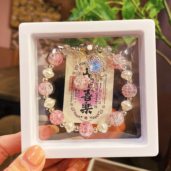 Wholesale Star Glass Bead Bracelet Chic Forest Sweet Theme Fashion Jewelry Accessory MOQ≥3