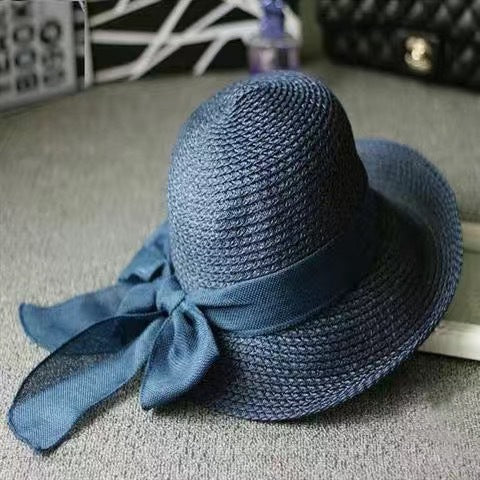 Wholesale Grass hat, sun protection, large eave, versatile sun hat, sun protection, beach hat, top hat, folding top hat