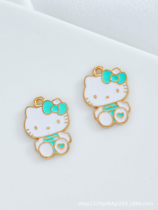 Wholesale 10 pcs DIY Cute Cartoon Oil-Drip Alloy Charms