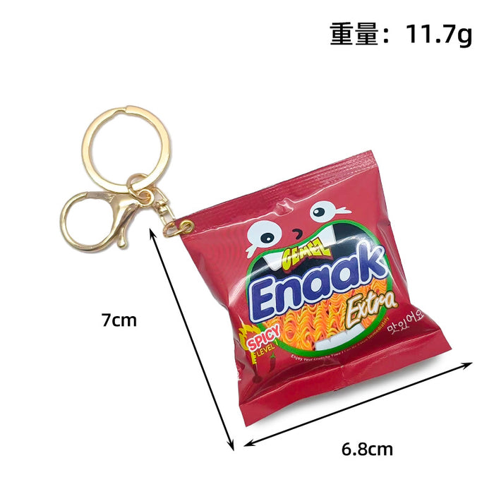 Wholesale New simulation snack bag, car keychain, couple pendant, backpack pendant