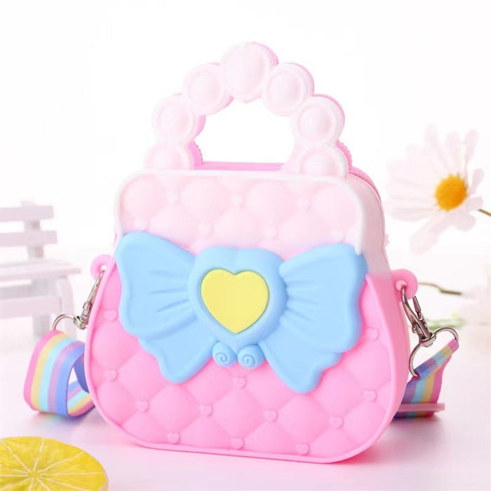 Wholesale Cute Bow Silicone Children' s Crossbody Purse Fashion Accessory Gift