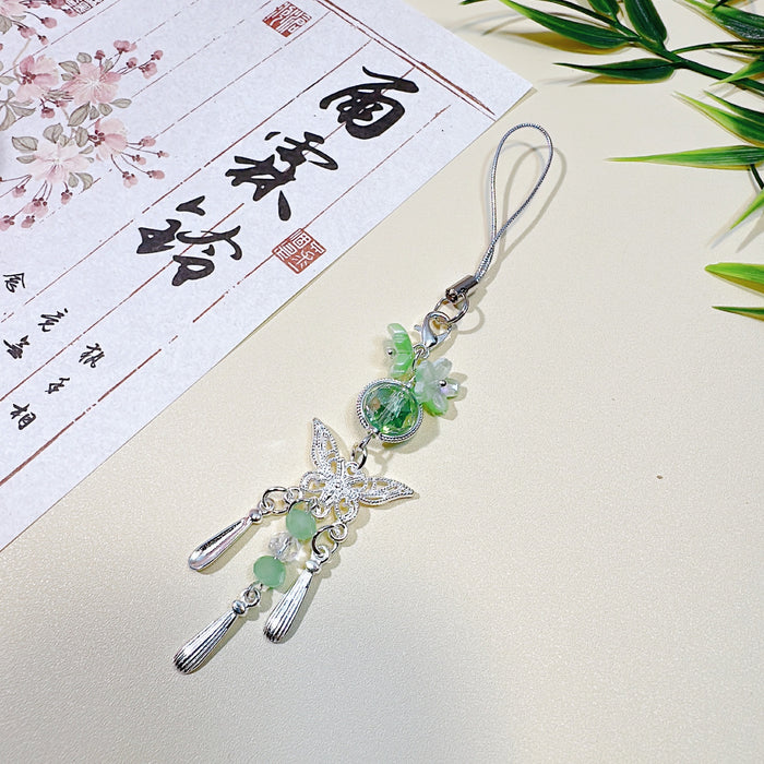 Wholesale Butterfly Hanging Chain Mobile Phone Beaded Hanging Chain