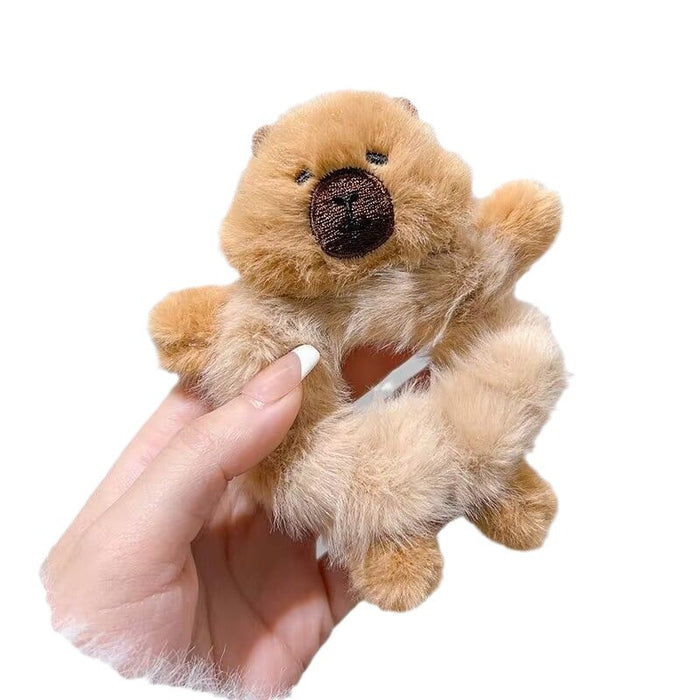 Wholesale Hair Loop Capybara Plush Large Hair Rope Rubber Maillard Hair Rope Hair Accessories