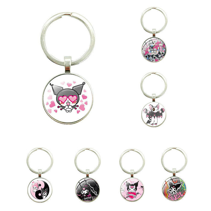 Wholesale Cartoon Time Gem Pendant Alloy Keychain JDC-KC-BinWei005