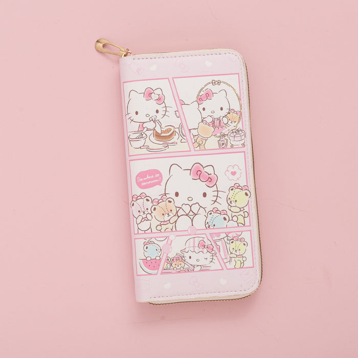 Wholesale Cute cartoon long wallet for girls made of PU material