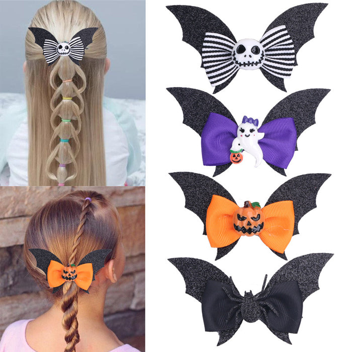 Wholesale Children Halloween Bow Hairpin JDC-HC-Bais008