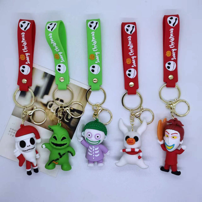 Wholesale Cartoon Christmas Horror Night Doll Keychain Pendant Bag Car Key Chain Accessories Gift