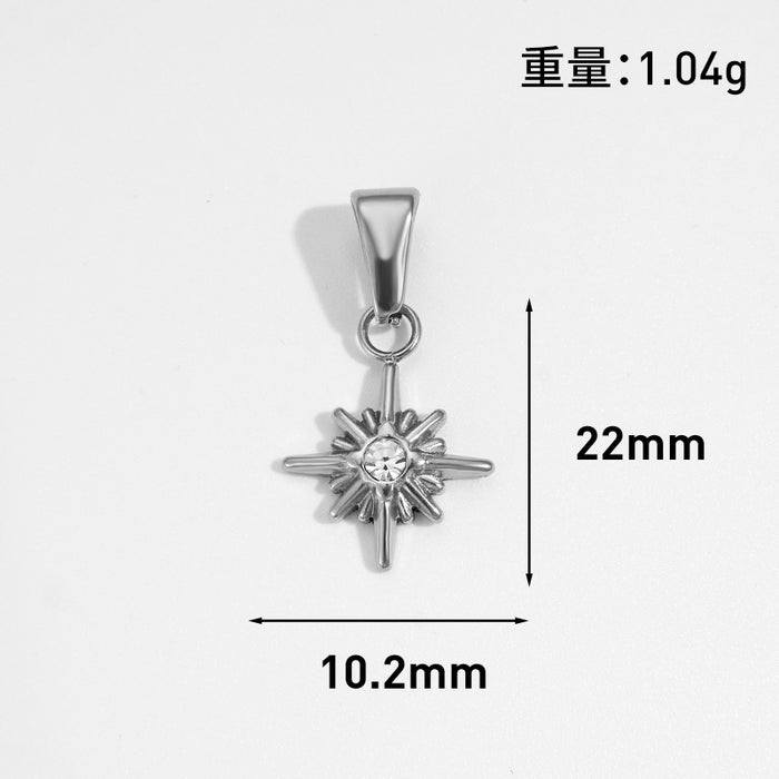 Wholesale 6PCS/SET Sun star moon high heels geometric Gold Plated pendant jewelry