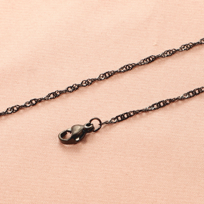 Wholesale Stainless steel water ripple chain necklace, fashionable titanium steel DIY jewelry