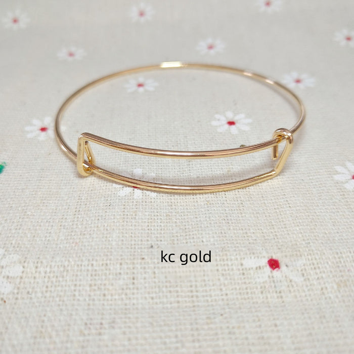 Wholesale Push pull Bracelet DIY Adjustable Bracelet Steel Wire Gold Plated Popular Jewelry Wholesale