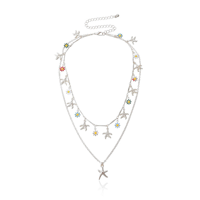 Wholesale Alloy Starfish Pendant Necklace