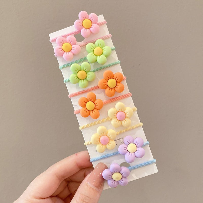 Wholesale Cute Cartoon Hair Ties for Kids Soft Elastic Everyday Styling Baby Hair Accessory
