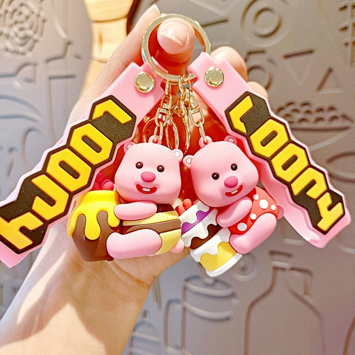 Wholesale Silicone Cartoon Doll Keychain JDC-KC-MingT207