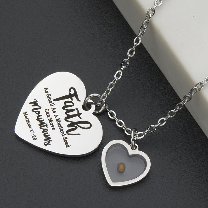 Wholesale Stainless Steel Faith Peak Necklaces JDC-NE-GSMS003