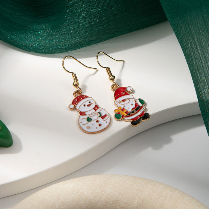 Wholesale Christmas Personalized Snowflake Bell Earrings