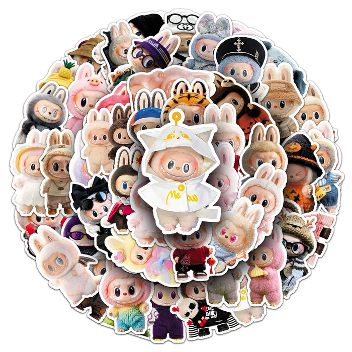 Wholesale 50pcs doll stickers waterproof decorative notebook stickers