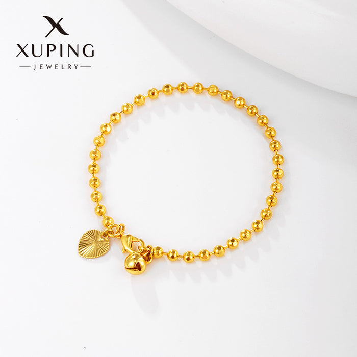 Wholesale Alloy Gold Plated Round Bead Bracelet Jewelry JDC-BT-XP003