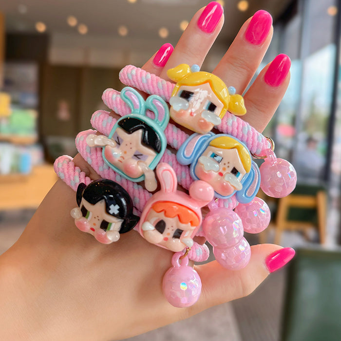 Wholesale 5pcs High elastic cartoon Hair Scrunchies