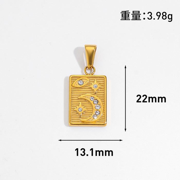Wholesale 6PCS/SET Sun star moon high heels geometric Gold Plated pendant jewelry