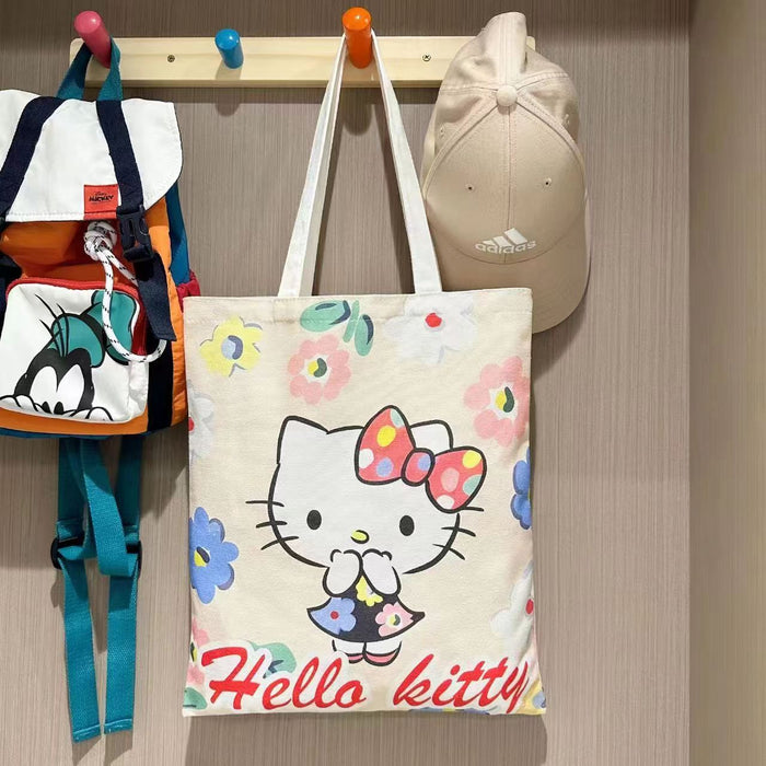 Wholesale Canvas Cute Cat Large Capacity Student Shoulder Bag