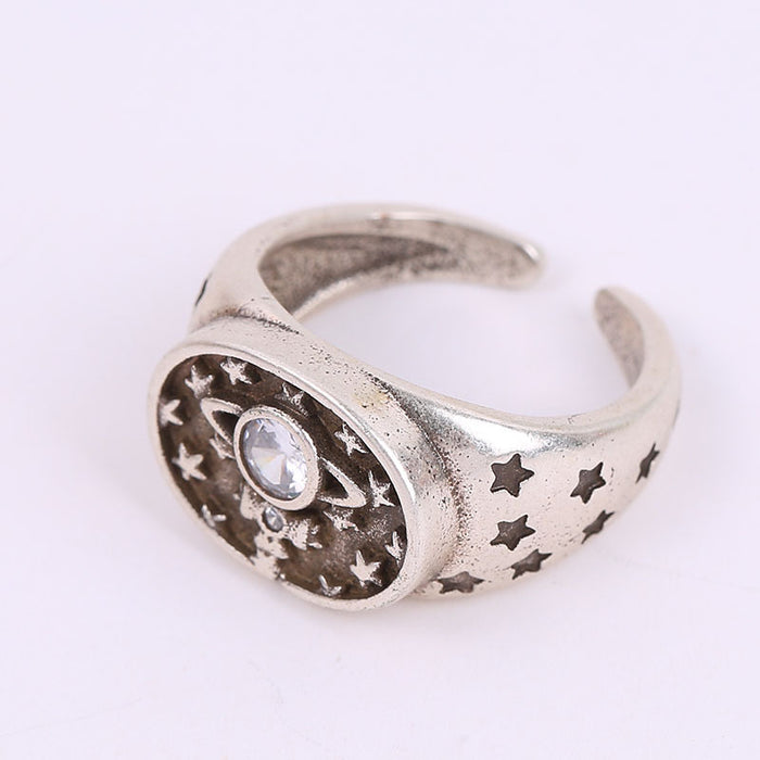 Wholesale Saturn Oval Open Ring Personality Fashion Versatile Ring