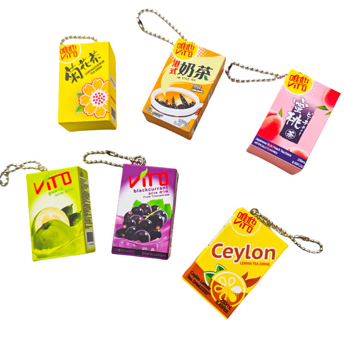 Wholesale Simulated boxed beverage bead chain pendant