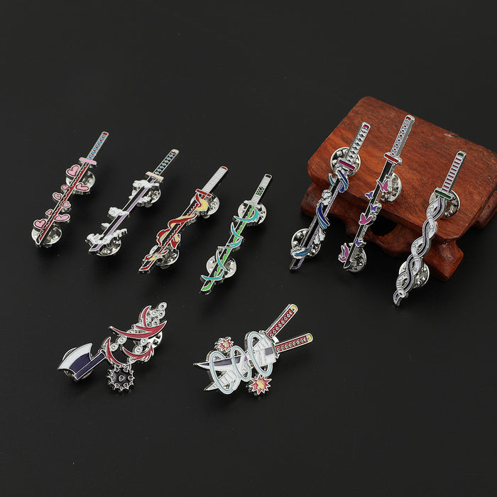 Wholesale Anime Ghost killing blade series brooch Ghost killing blade metal badge gift accessories