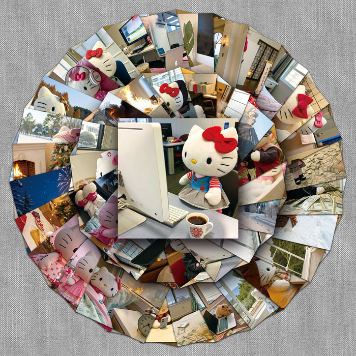 Wholesale 54pcs Kitten daily graffiti stickers personality creative spoof trend cool play decoration mobile phone luggage stickers