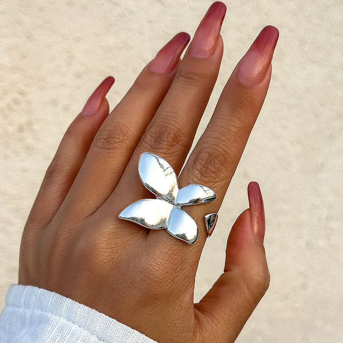 Wholesale Jewelry Butterfly Ring Joint Ring Simple and Exaggerated Creative Ring