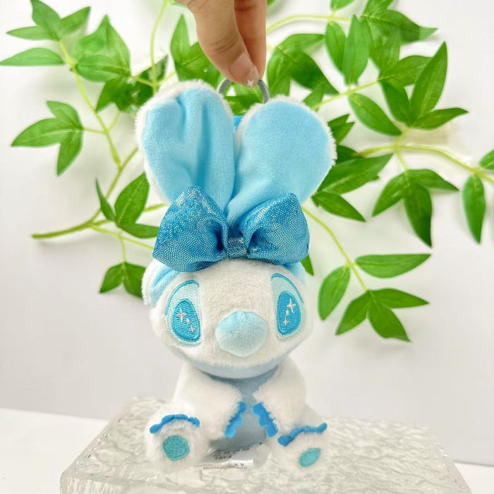 Wholesale Alien Cartoon Character with Bowknot Colorful Big Ears Doll Cute Plush Keychain Schoolbag Charm
