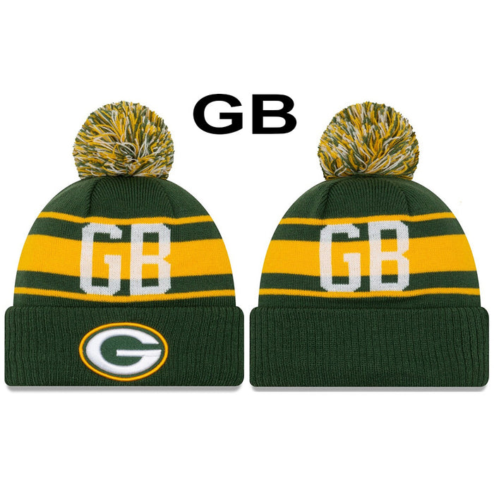 Wholesale 20pcs Wool Hat Winter Warm Wool Hat Turn-up  Embroidered Letters Rugby Hat